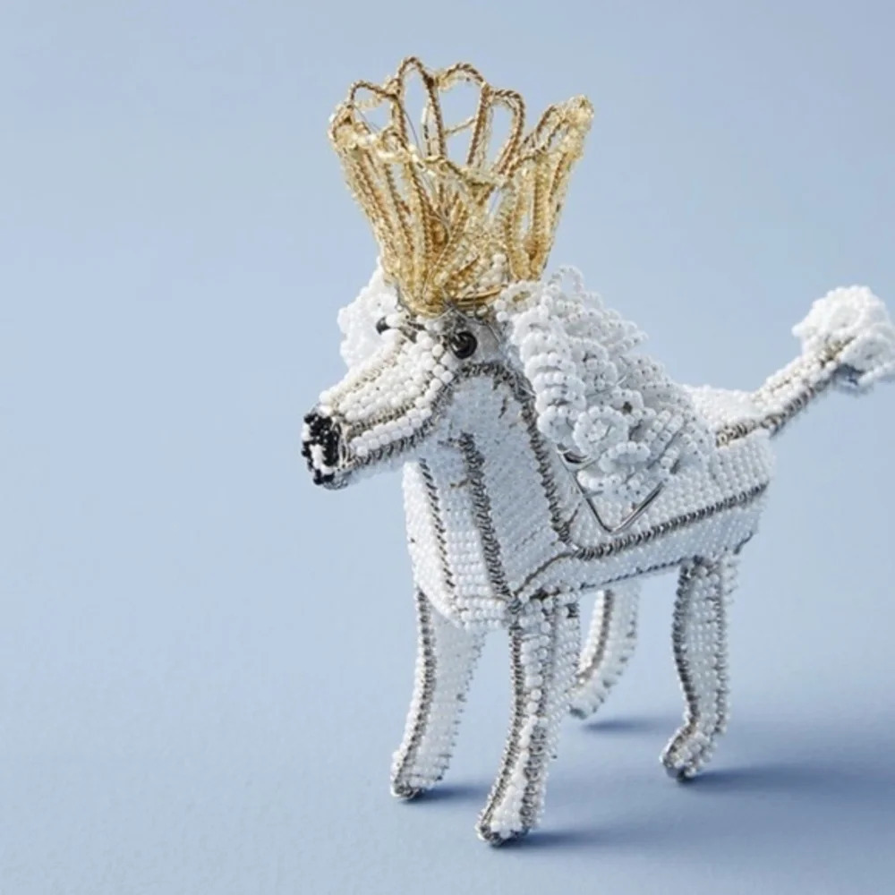 Anthropologie Regal Poodle Christmas  Ornament
